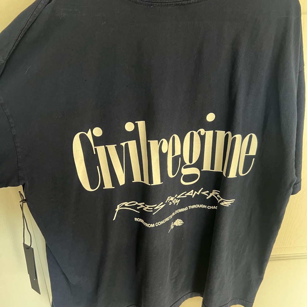 Civil Regime Navy Blue Graphic T-Shirt